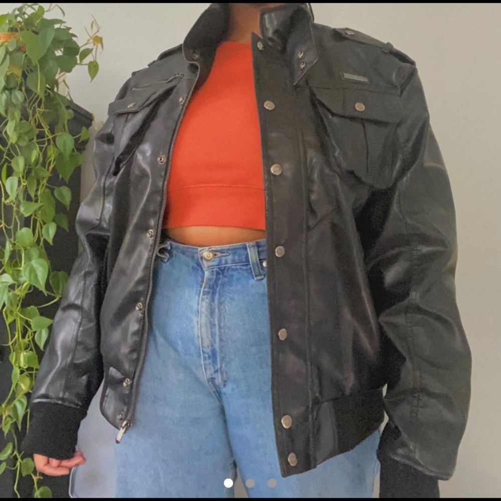 ❤️BLACK LEATHER JACKET ❤️-